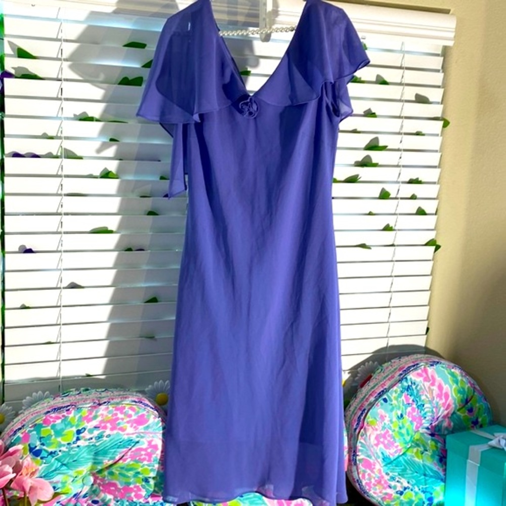 Componix cornflower blue chiffon dress-beautiful!